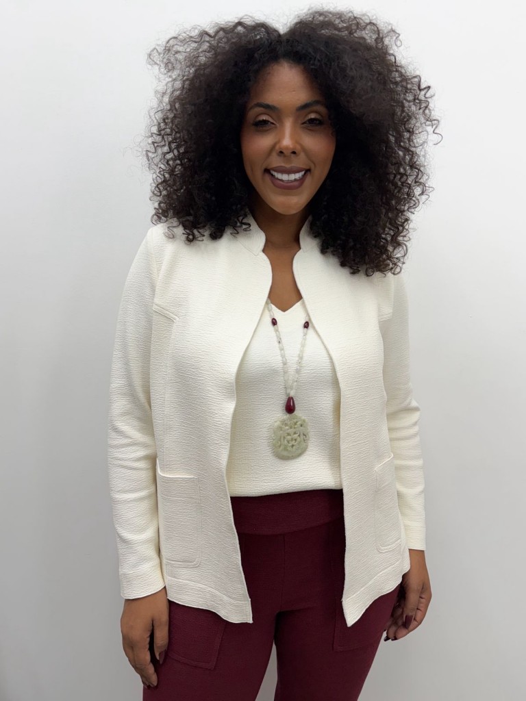 Casaco Erica boucle off-white