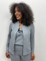 Casaco Erica boucle cinza mescla