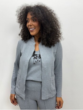 Casaco Erica boucle cinza mescla