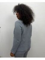 Casaco Erica boucle cinza mescla