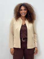 Casaco Erica MALHA LEVEMENTE Encorpada areia