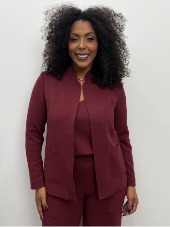 Casaco Erica boucle marsala