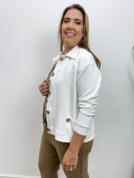 Jaqueta Isadora MALHA LEVEMENTE Encorpada off-white