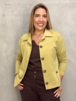 Jaqueta Isadora MALHA LEVEMENTE Encorpada pistache