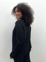 casaco Aurora MALHA LEVEMENTE Encorpada PRETO