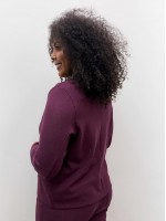 casaco Aurora MALHA LEVEMENTE Encorpada marsala