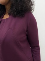 casaco Aurora MALHA LEVEMENTE Encorpada marsala