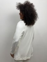 BLAZER DENISE MALHA LEVEMENTE ENCORPADA OFF-WHITE