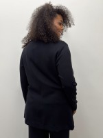BLAZER DENISE MALHA LEVEMENTE ENCORPADA preto