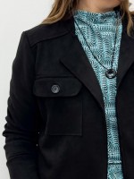 Casaco magali suéde preto