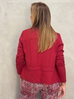 casaco LOurdes Malha levemente Encorpada VERMELHO QUEIMADO