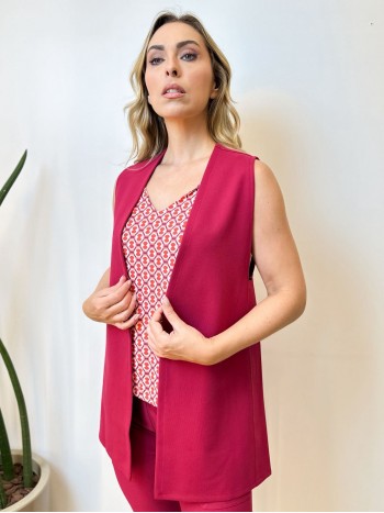 Colete Audrey cereja