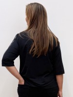 CONJUNTO moletinho c/ pesponto e friso preto