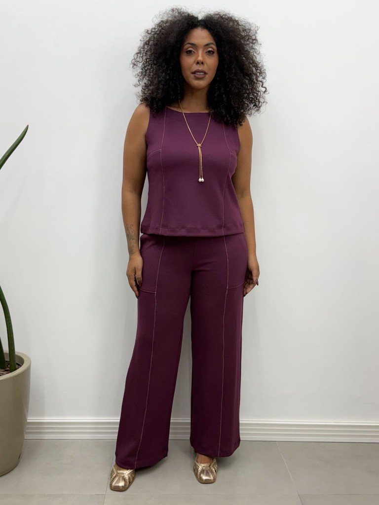 CONJUNTO MICHELE MALHA LEVEMENTE ENCORPADA MARSALA