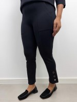 CONJUNTO malha levemente encorpada COM ILHÓS preto