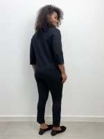 CONJUNTO malha levemente encorpada COM ILHÓS preto
