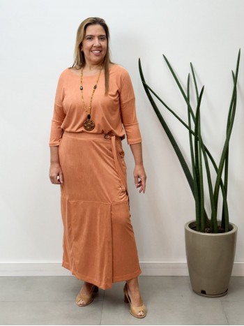 CONJUNTO mariana em suede pêssego