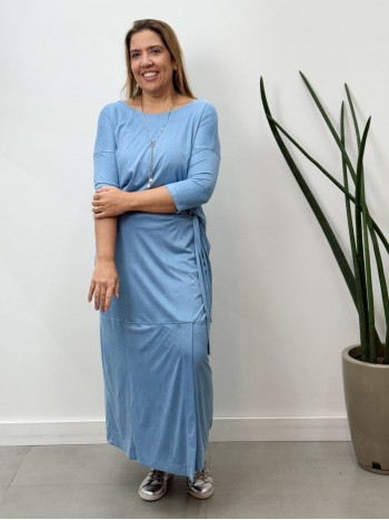 CONJUNTO mariana em suede azul bebê
