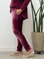 CONJUNTO em VELUDO marsala