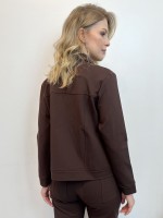 Jaqueta Marta Malha Encorpada MARROM CAFÉ