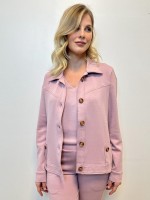 Jaqueta Isadora MALHA LEVEMENTE Encorpada ROSA seco