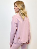 Jaqueta Isadora MALHA LEVEMENTE Encorpada ROSA seco