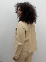 Jaqueta mARTa Malha Encorpada café c/ leite