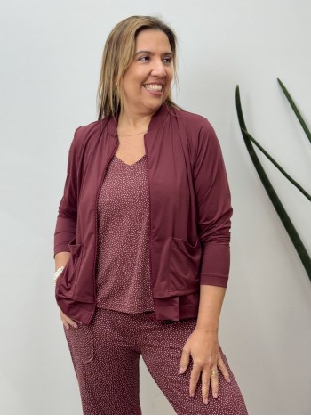 jAQUETA VERÔNICA FLUITY marsala