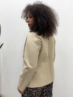 casaco Aurora MALHA LEVEMENTE Encorpada AREIA