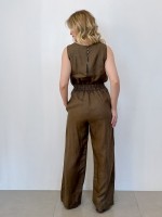 MACACÃO paula EM LINHO verde MILITAR