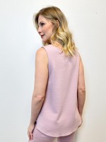 regata Luciana malha levemente encorpada rosa seco