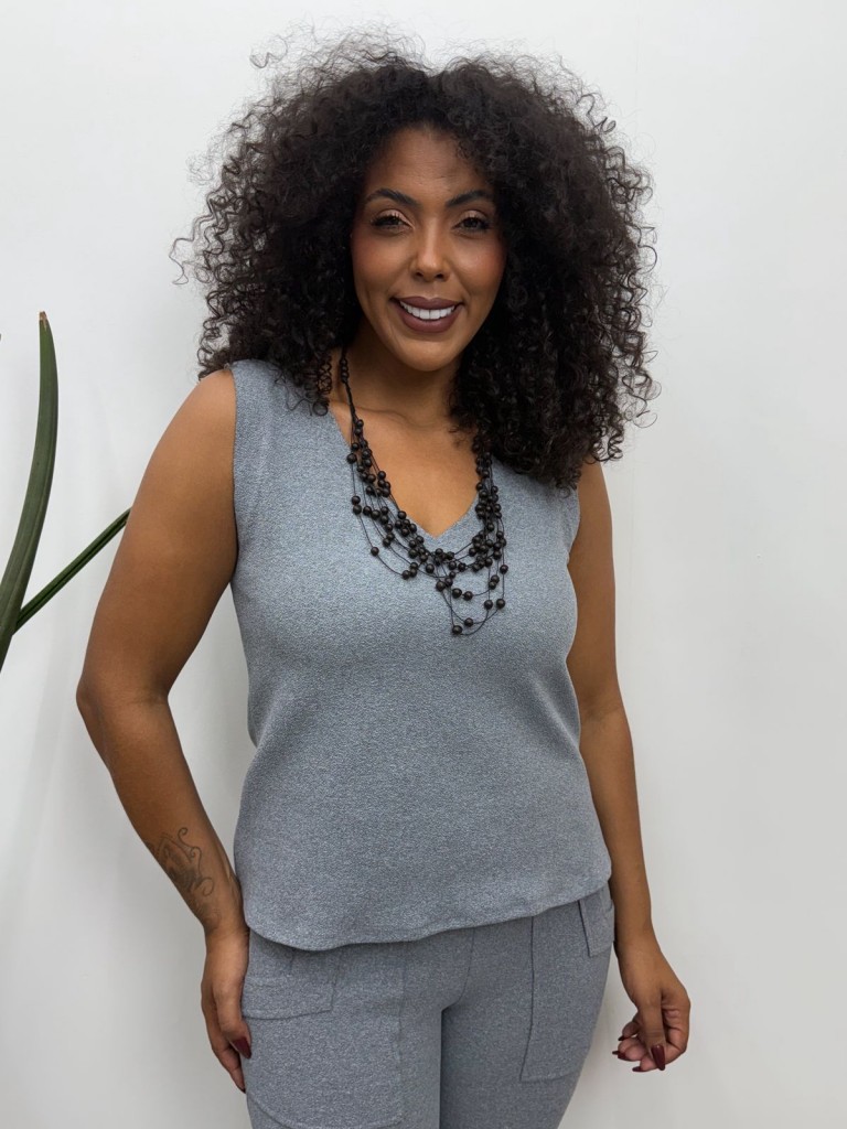 regata tatiana boucle cinza mescla