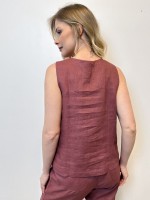 REGATA NEUZA em linho ROSA ANTIGO