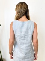 REGATA NEUZA em linho azul bebê