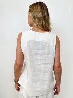 REGATA NEUZA em linho branco