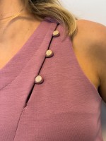 Regata Sofia Malha levemente encorpada ROSA ANTIGO