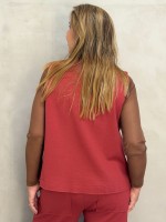 REGATA Aline malha levemente encorpada terracota