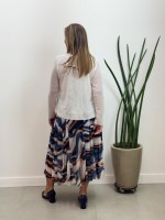 SAIA CLÁUDIA EM TULE ESTAMPADA