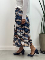SAIA CLÁUDIA EM TULE ESTAMPADA