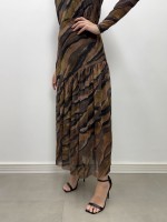 SAIA GLÁUCIA EM TULE ESTAMPADA