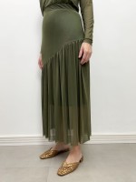 SAIA GLÁUCIA EM TULE VERDE