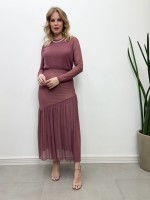 SAIA GLÁUCIA EM TULE VERDE
