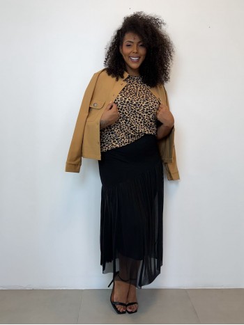 SAIA JÚLIA TULE C/ MALHA