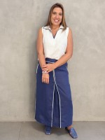 SAIA CREUZA em linho AZUL JEANS