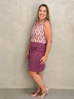 Shorts Saia isadora Malha Levemente ENCORPADA framboesa