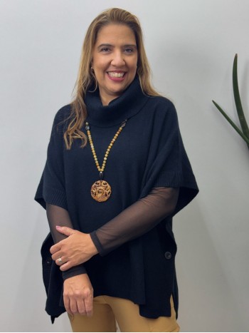 PONCHO PRETO