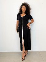 VESTIDO FAIXA CENTRAL PRETO
