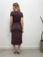 VESTIDO fluity poá marsala