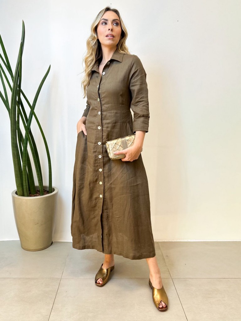 CHEMISE MAITÊ EM LINHO FENDI