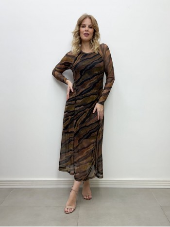 VESTIDO CARMO EM TULE ESTAMPADO